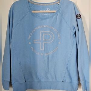 Pelle P Sweden Blue Crewneck Sweatshirt Womens M Scandinavian Sailing Pullover